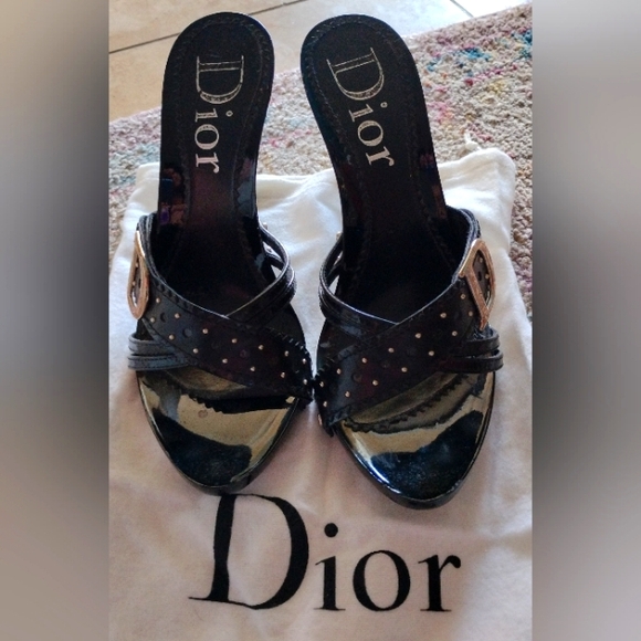 Dior Black Hardcore Mules - Picture 1 of 5